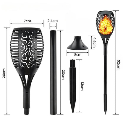Zonne-energie Tuinfakkel met Flikkerende Vlam – LED Buitenverlichting op Zonne-energie voor Tuin en Terras