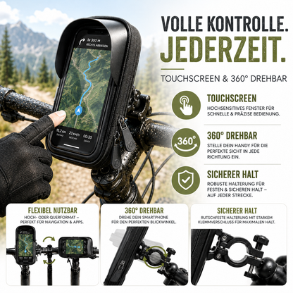 Waterdichte Telefoonhouder voor Fiets met Touchscreen – Tot 6.4 Inch