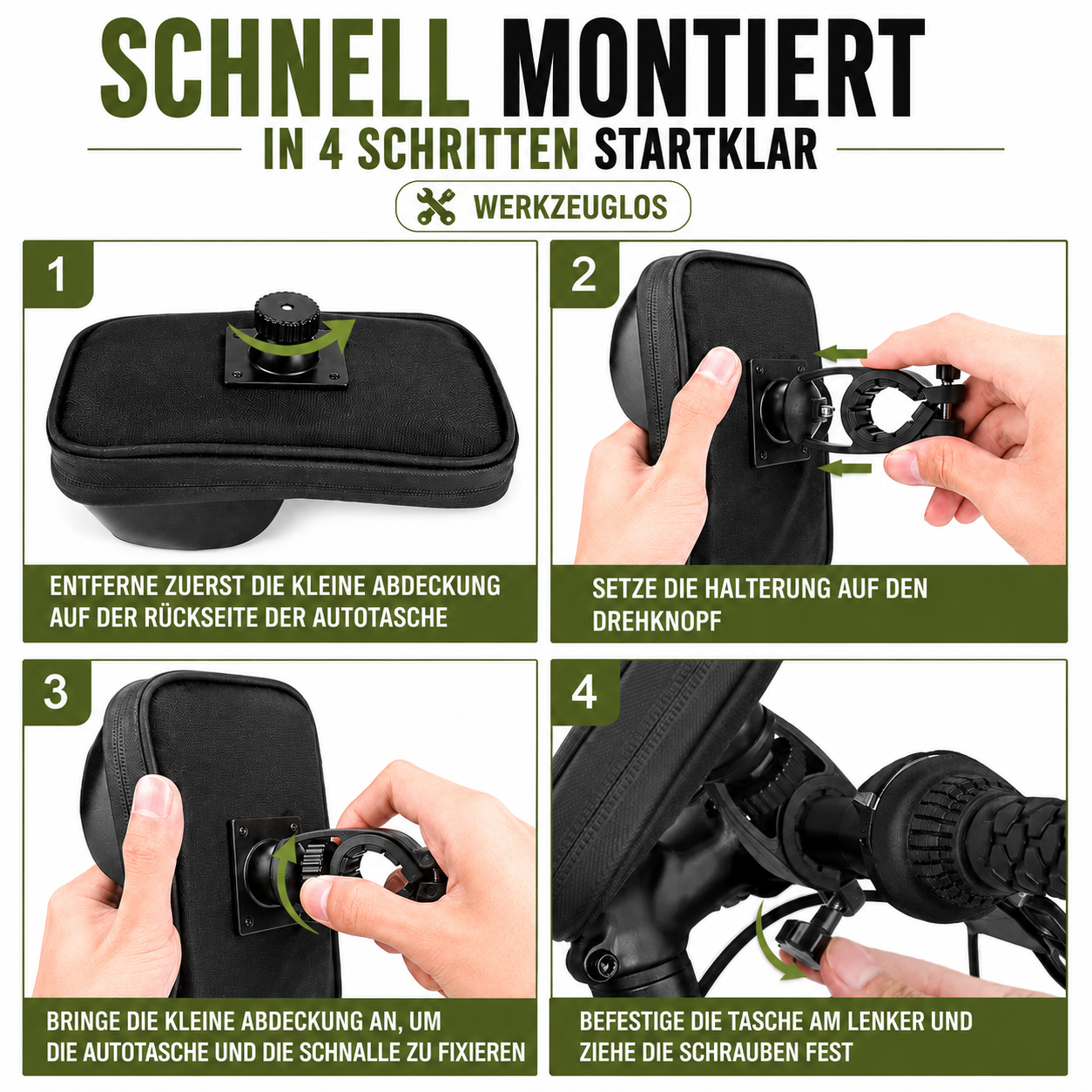 Waterdichte Telefoonhouder voor Fiets met Touchscreen – Tot 6.4 Inch