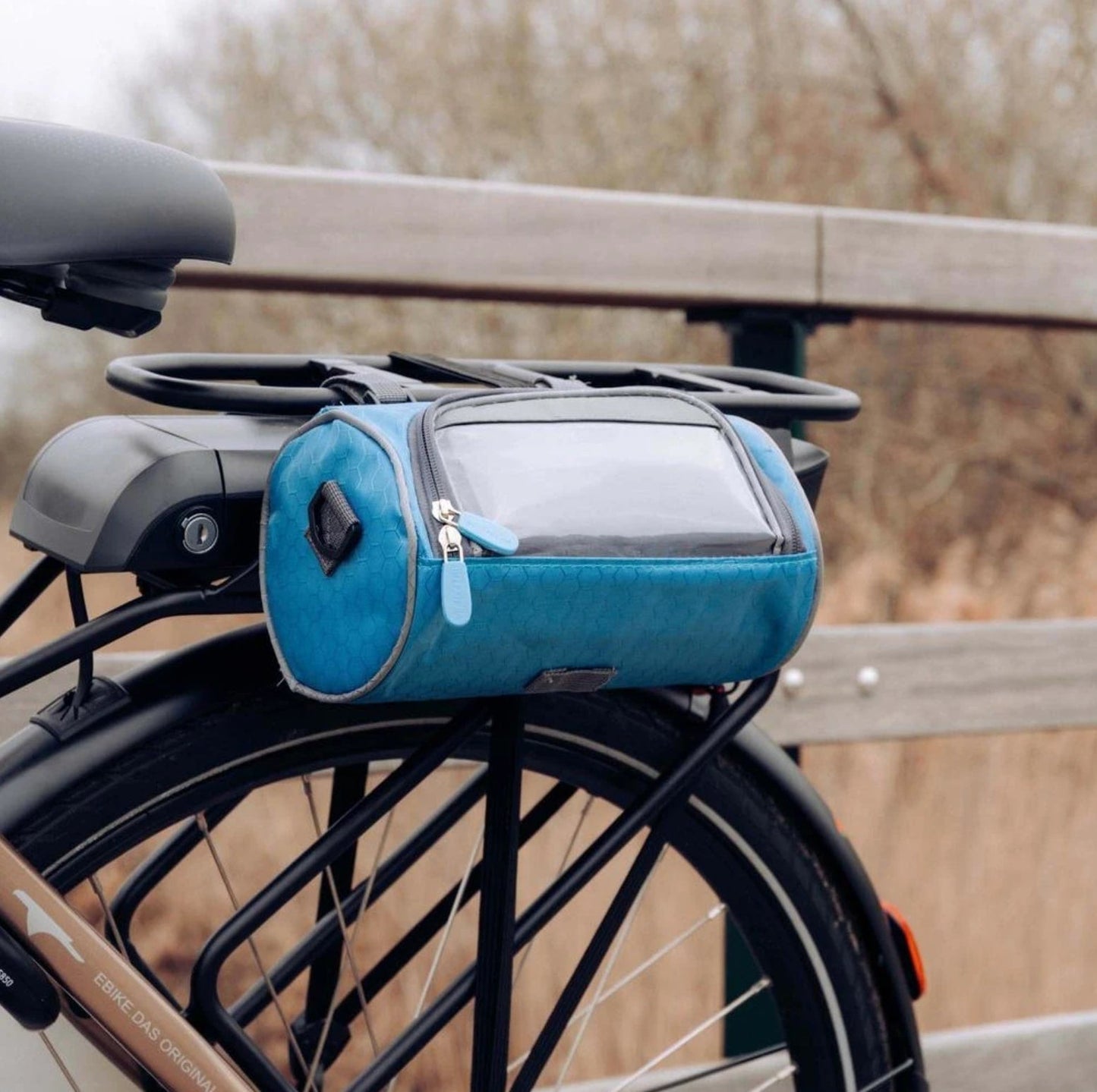 Fiets Stuurtas | Touchscreen Compatibel | Universeel Klittenband | Ridepocket | Waterafstotend Nylon Fietstasje voor Smartphone Navigatie Sleutels Portemonnee