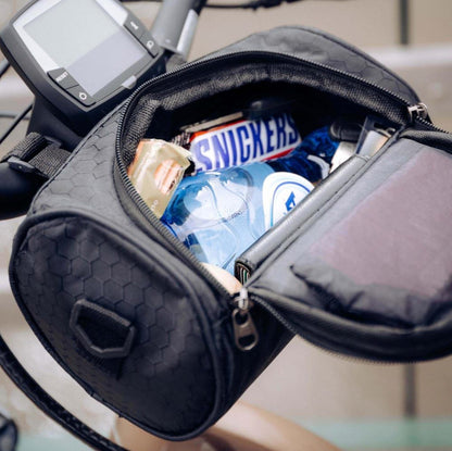 Fiets Stuurtas | Touchscreen Compatibel | Universeel Klittenband | Ridepocket | Waterafstotend Nylon Fietstasje voor Smartphone Navigatie Sleutels Portemonnee