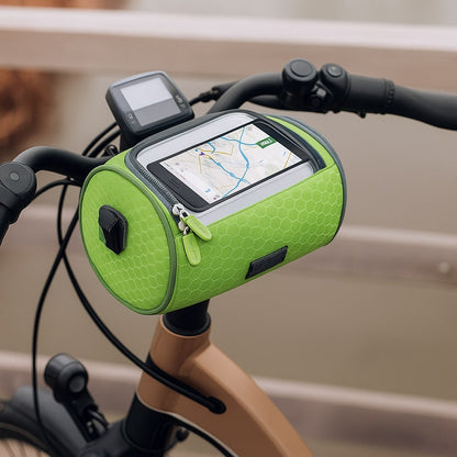 Fiets Stuurtas | Touchscreen Compatibel | Universeel Klittenband | Ridepocket | Waterafstotend Nylon Fietstasje voor Smartphone Navigatie Sleutels Portemonnee