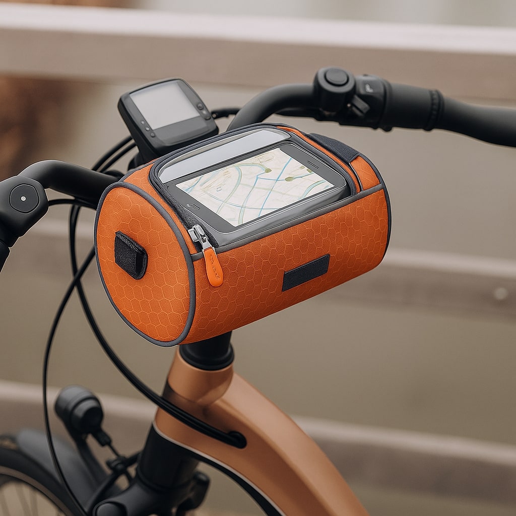 Fiets Stuurtas | Touchscreen Compatibel | Universeel Klittenband | Ridepocket | Waterafstotend Nylon Fietstasje voor Smartphone Navigatie Sleutels Portemonnee