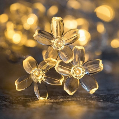 Lichtsnoer LED Fairy Lights Binnen Buiten Warm Wit Ster Bloem Bal Slaapkamer