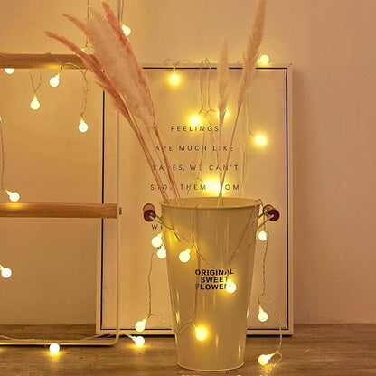Lichtsnoer LED Fairy Lights Binnen Buiten Warm Wit Ster Bloem Bal Slaapkamer