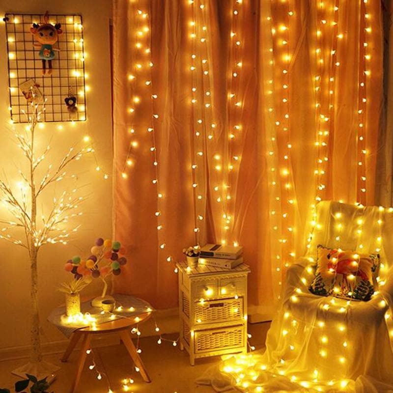 Lichtsnoer LED Fairy Lights Binnen Buiten Warm Wit Ster Bloem Bal Slaapkamer