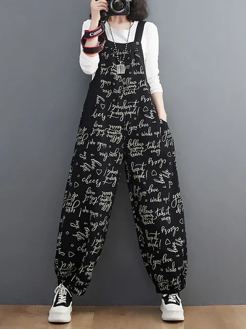 Dames Broek Letterprint Stijlvol voor Herfst en Winter - StudioMarella