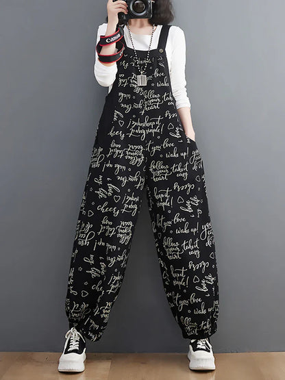 Dames Broek Letterprint Stijlvol voor Herfst en Winter