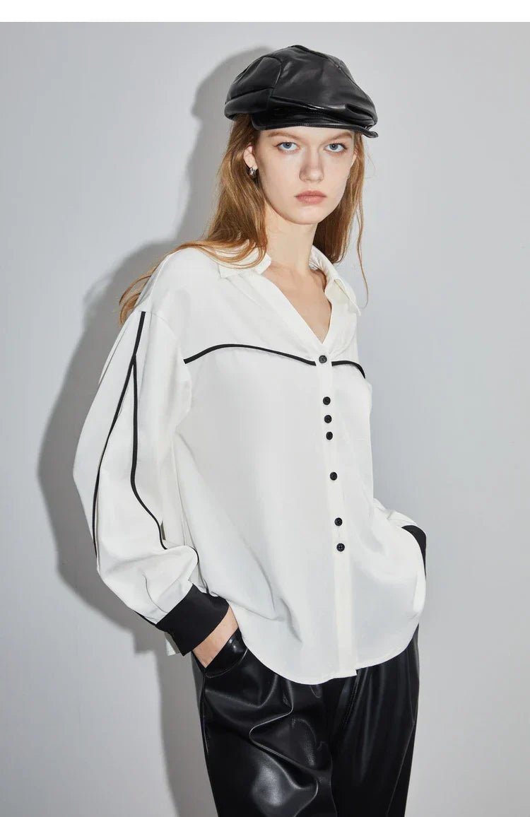 Witte Blouse Lange Mouwen Elegante Vrouwelijke Stijl