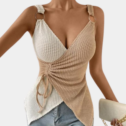 Vrouwelijke Top Zonder Mouwen Elegante Stijl
