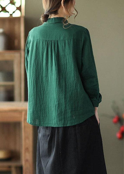 Dames Shirt Lange Mouwen Katoen Casual Stijl
