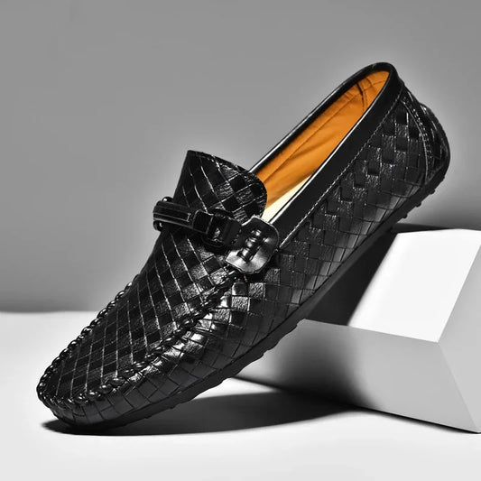 Heren Leren Loafers Comfortabele Zomerschoenen Stijlvol - StudioMarella