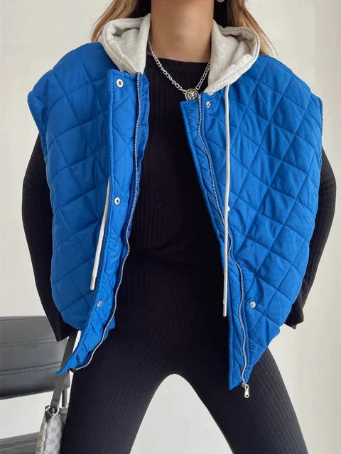 Warm Gewatteerd Vest met Capuchon voor Vrouwen en Mannen