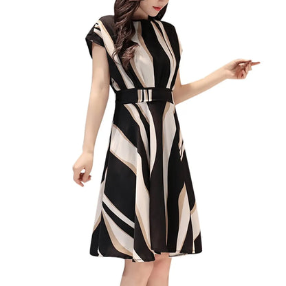 Zomerjurk voor Vrouw Zakelijke Stijl Elegante Korte Jurk