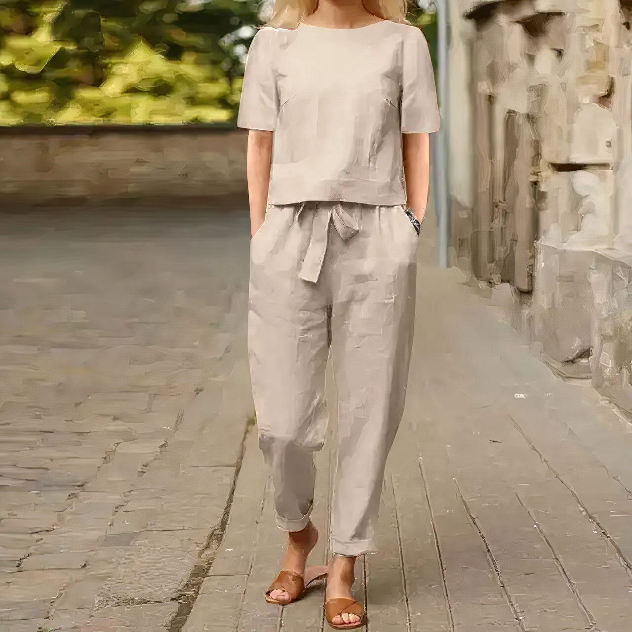 Dames Zomerse Set Comfortabele Pasvorm Licht Zomerjurk