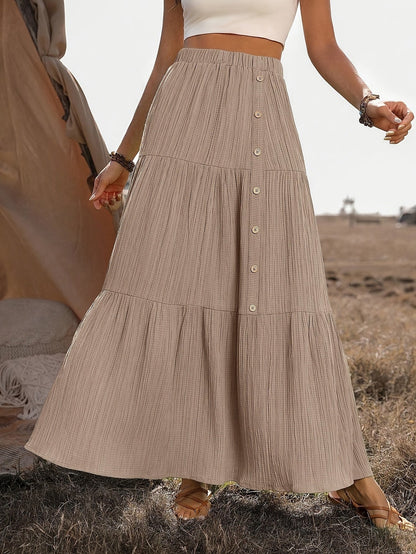 Dames Maxi Rok Zomer Bohemien Stijl met Volant