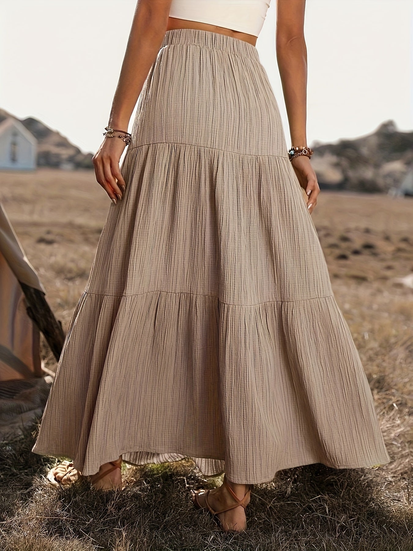 Dames Maxi Rok Zomer Bohemien Stijl met Volant