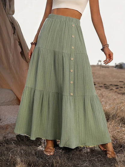 Dames Maxi Rok Zomer Bohemien Stijl met Volant
