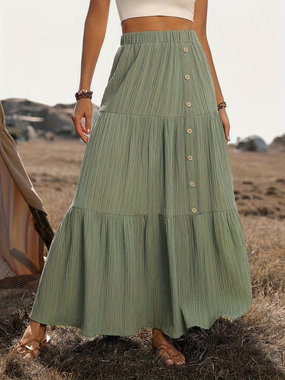 Dames Maxi Rok Zomer Bohemien Stijl met Volant