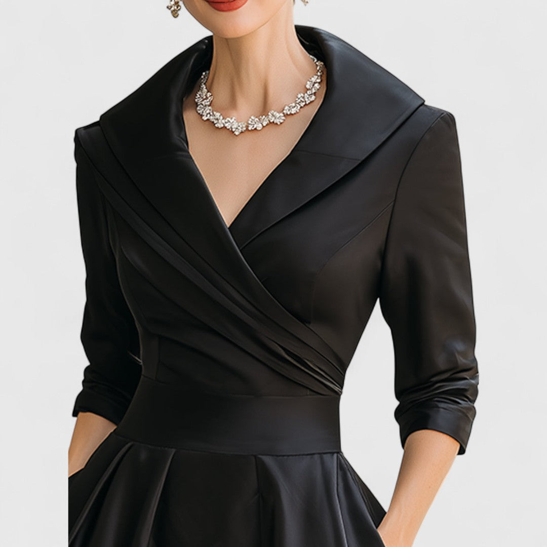 Faylin | Elegante Midi Jurk Dames met V-hals 5