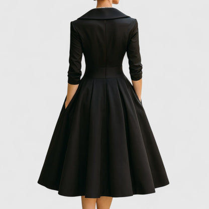 Faylin | Elegante Midi Jurk Dames met V-hals 7