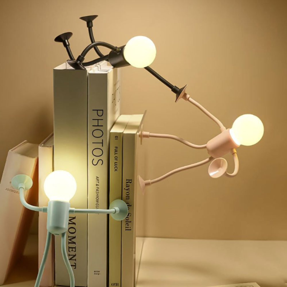 Verstelbare LED Tafellamp Zwart Wit Blauw Beige met Buigbare Armen Flexibel Sfeerlicht voor Woonkamer Slaapkamer Kantoor Bureau Modern Design Energiebesparend Warm Licht Dimbaar Decoratief Kinderkamer Nachtlampje Leeslamp