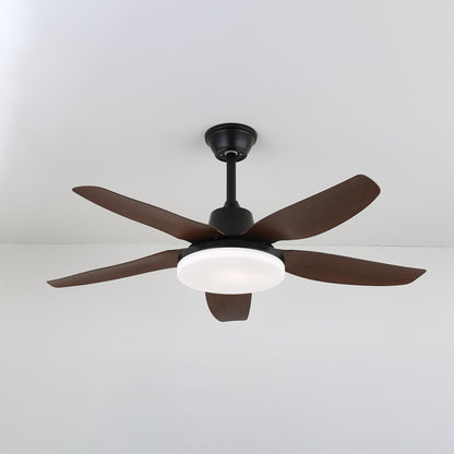 Moderne Plafondventilator Luvo met Verlichting en Houten Afwerking – Ø122 cm – Met Afstandsbediening – Inclusief LED – 6 Snelheden