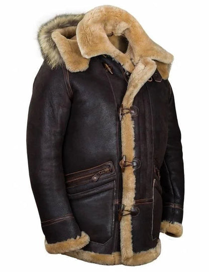 Felix | Warme Winterjas met Kap en Cappuccino Bruin - StudioMarella