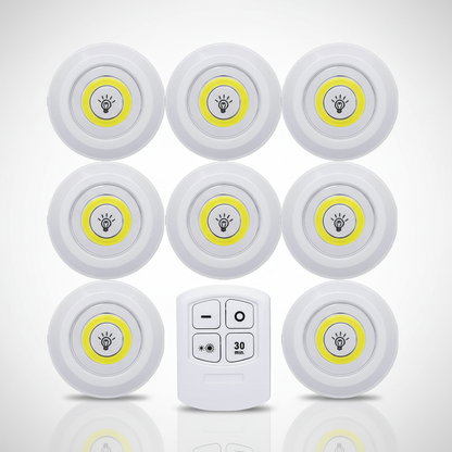 LED Spotjes Onderkast Batterij Draadloos Dimbaar Set 3 Keuken Kastverlichting Zelfklevend Afstandsbediening Plakspot