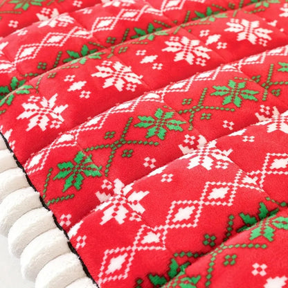 Feestelijk Bankhoes Kersthoes Rood-Wit Patroon voor 1-4 Zitbanken Microfiber Kerstdecoratie Beschermhoes Machinewasbaar