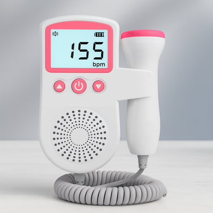 Babyhartmonitor Draagbare Foetale Doppler Zwangerschap Hartslag Tracker met LCD Display voor Thuisgebruik 3MHz Sonde
