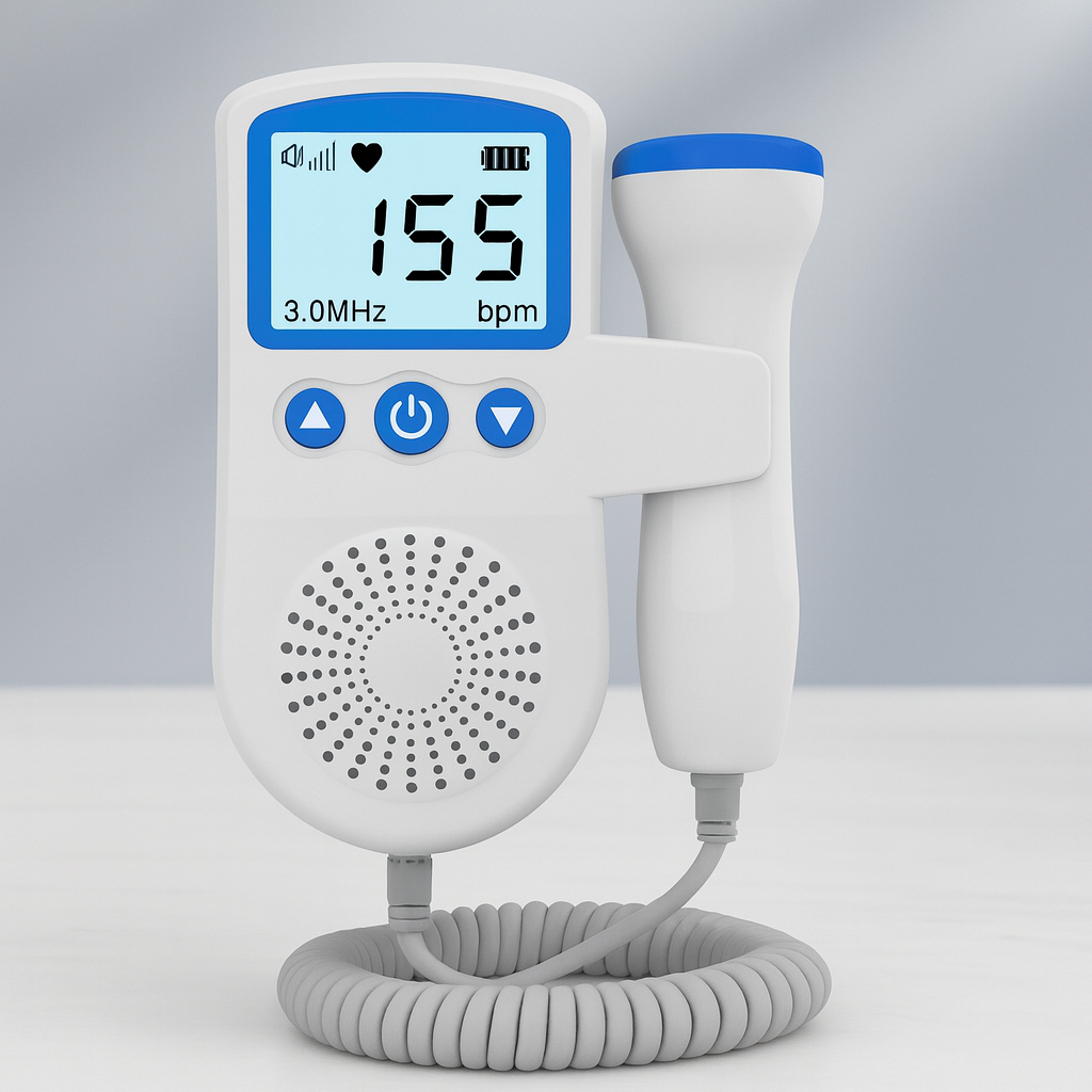 Babyhartmonitor Draagbare Foetale Doppler Zwangerschap Hartslag Tracker met LCD Display voor Thuisgebruik 3MHz Sonde