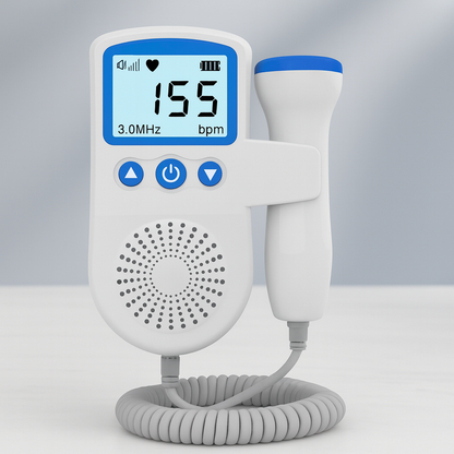 Babyhartmonitor Draagbare Foetale Doppler Zwangerschap Hartslag Tracker met LCD Display voor Thuisgebruik 3MHz Sonde