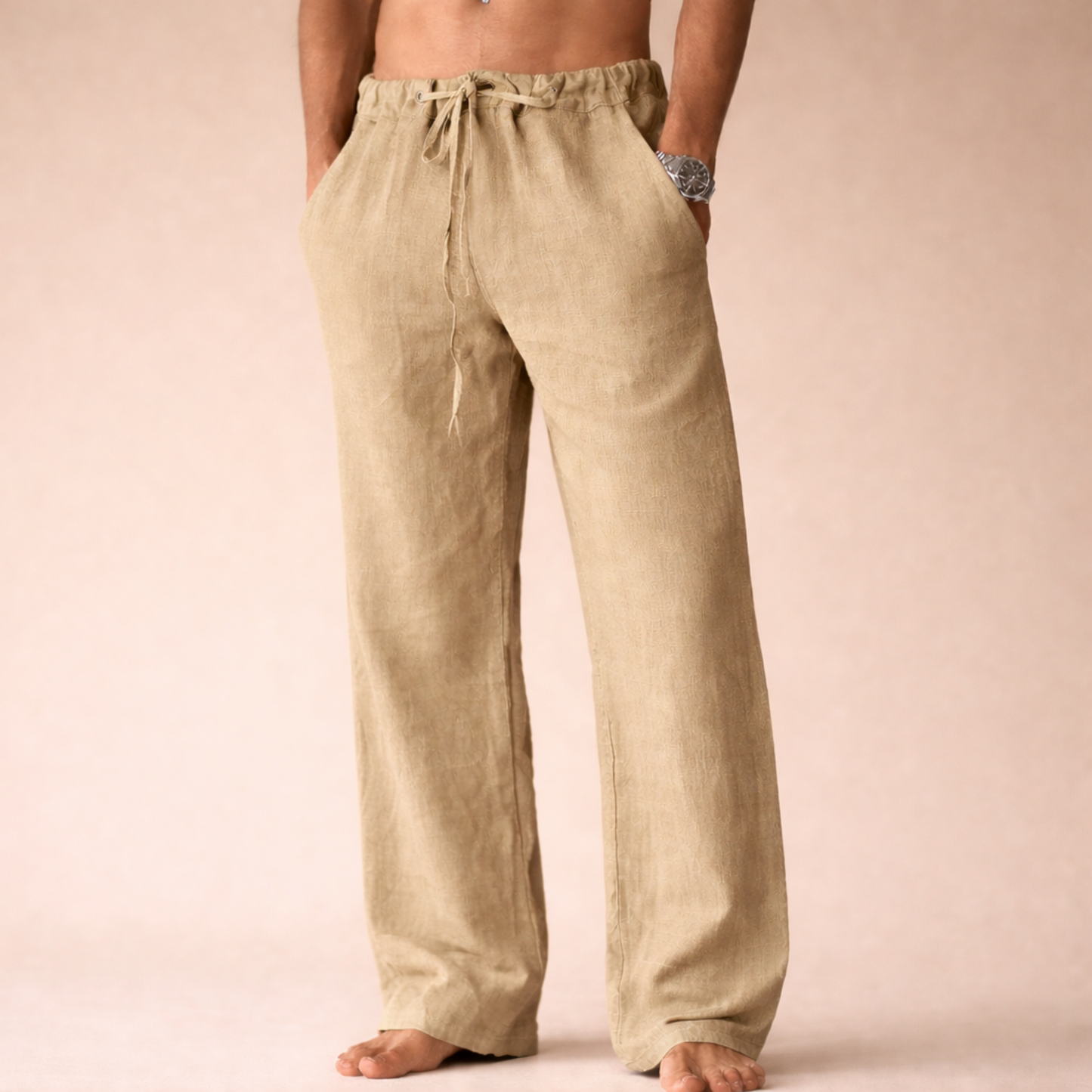 Lichte Linnen Broek Casual Zomer