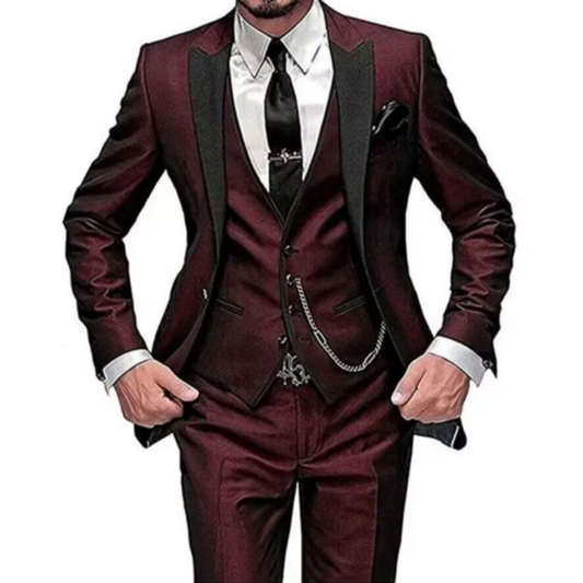 Heren Trouwpak 3-Delig Ademend Kostuum Elegante Snit - StudioMarella