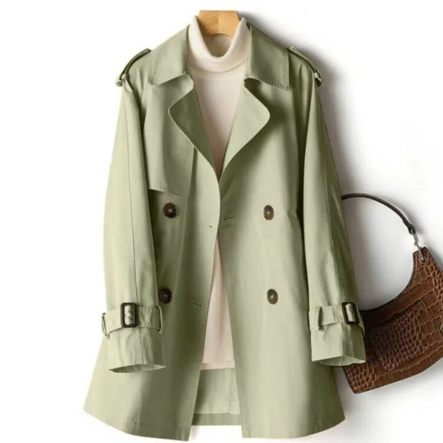 Donkerblauwe Waterdichte Trenchcoat voor Vrouw