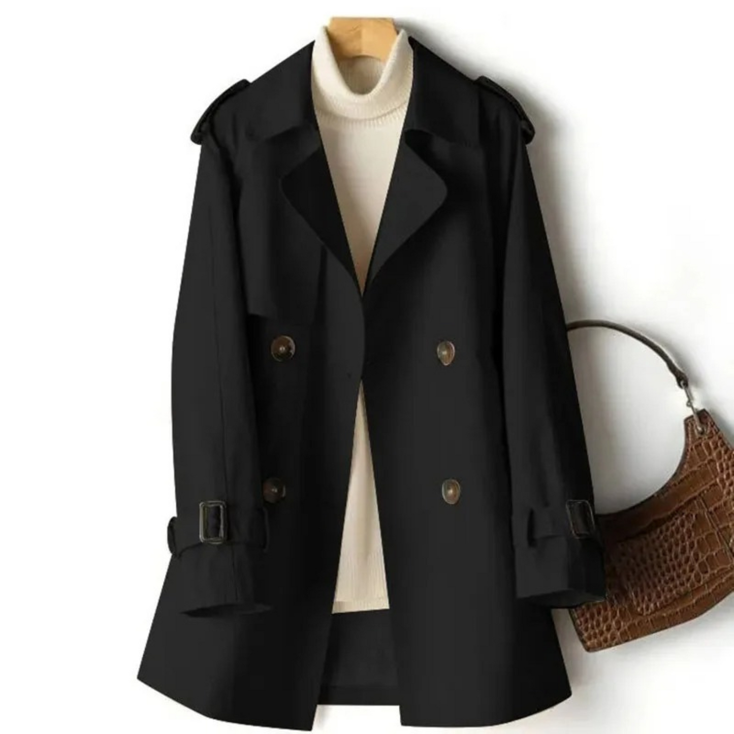 Donkerblauwe Waterdichte Trenchcoat voor Vrouw - StudioMarella