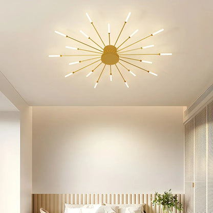 LED Plafondlamp Metaal 20-42 Lichtpunten Zwart Goud Woonkamer Eetkamer Stervorm Design Dimbaar Moderne Verlichting Grote Ruimtes
