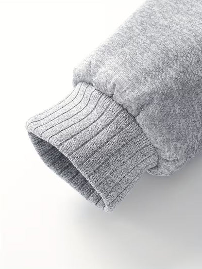 Fleece jas met capuchon en ritssluiting