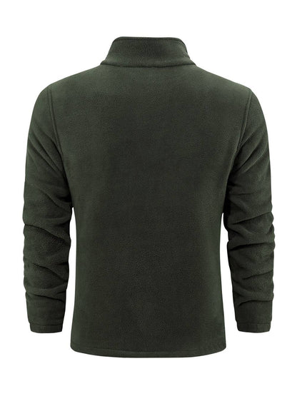 Fleece vest met opstaande kraag
