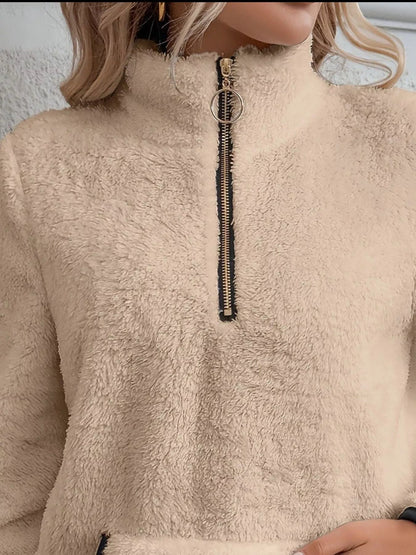Fleece Trui met Halve Rits | Dames Truien voor Comfortabele Casual Wear 8