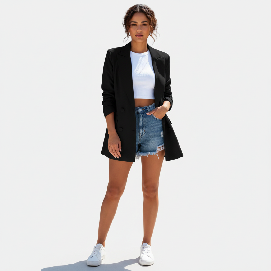 Lange Blazer Elegante Jas voor Vrouw