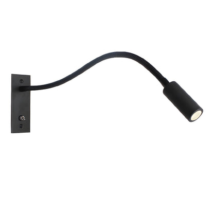 Elezor Flexibele Gooseneck Wandlamp LED Zwart Leeslamp Slaapkamer Bed Wandverlichting Richtbaar Modern Minimalistisch