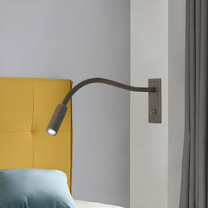 Elezor Flexibele Gooseneck Wandlamp LED Zwart Leeslamp Slaapkamer Bed Wandverlichting Richtbaar Modern Minimalistisch