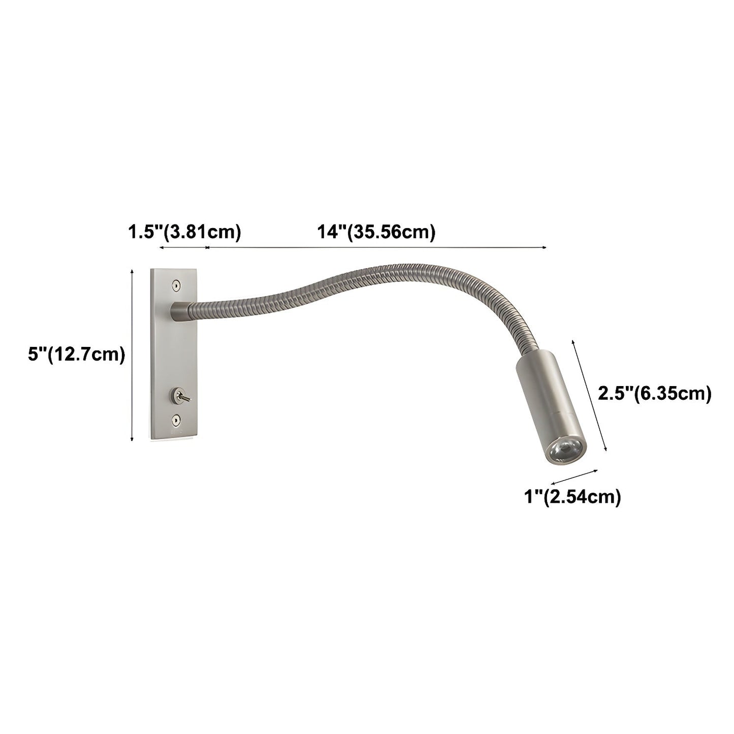 Elezor Flexibele Gooseneck Wandlamp LED Zwart Leeslamp Slaapkamer Bed Wandverlichting Richtbaar Modern Minimalistisch