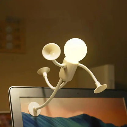 Decoratief LED Figuurtjeslamp 18cm Warmwit USB Oplaadbaar Sfeerlicht Slaapkamer Woonkamer Nachtlamp Bureaulamp Zuignappen Flexibel