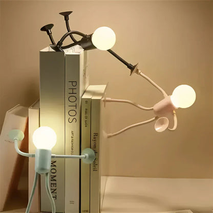 Flexibele LED Figuumlamp 18cm Warmwit Tafellamp Nachtlamp Sfeerverlichting Slaapkamer Woonkamer Decoratief Licht Siliconen USB Oplaadbaar