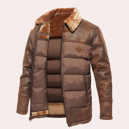 Elegante Donkere Jas met Trapuntsteek - StudioMarella