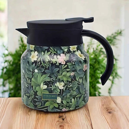 Theepot Roestvrij Staal 316 Vintage Bloemen Ingebouwde Infuser Warmte-isolerend Premium