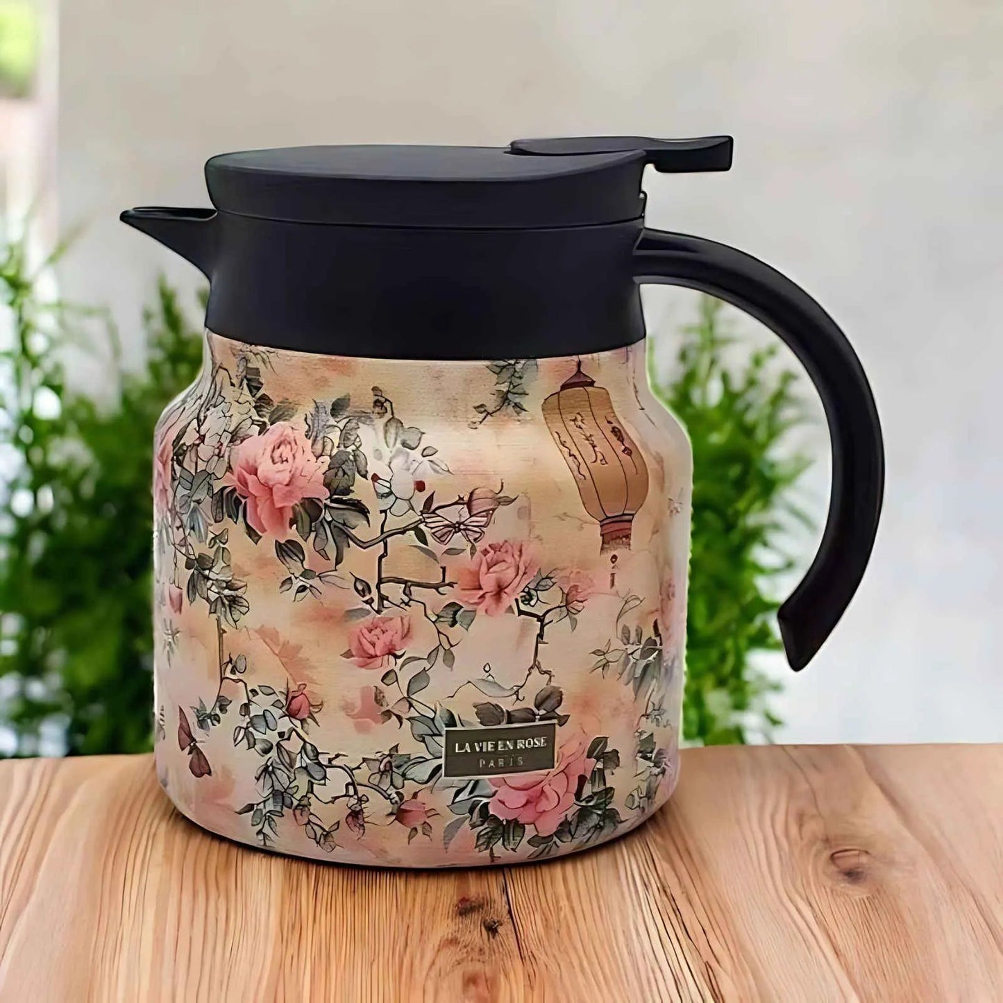 Theepot Roestvrij Staal 316 Vintage Bloemen Ingebouwde Infuser Warmte-isolerend Premium